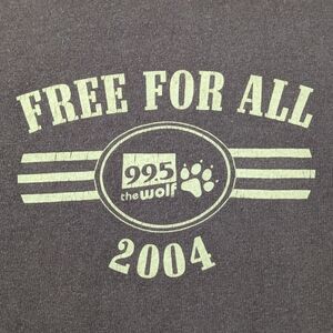 FREE FOR ALL 99.5 the Wolf 2004 T-shirt Montgomery Gentry, Lee Ann Womack XL
